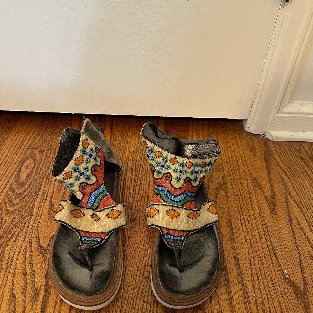 Free People Beaded Sandals
